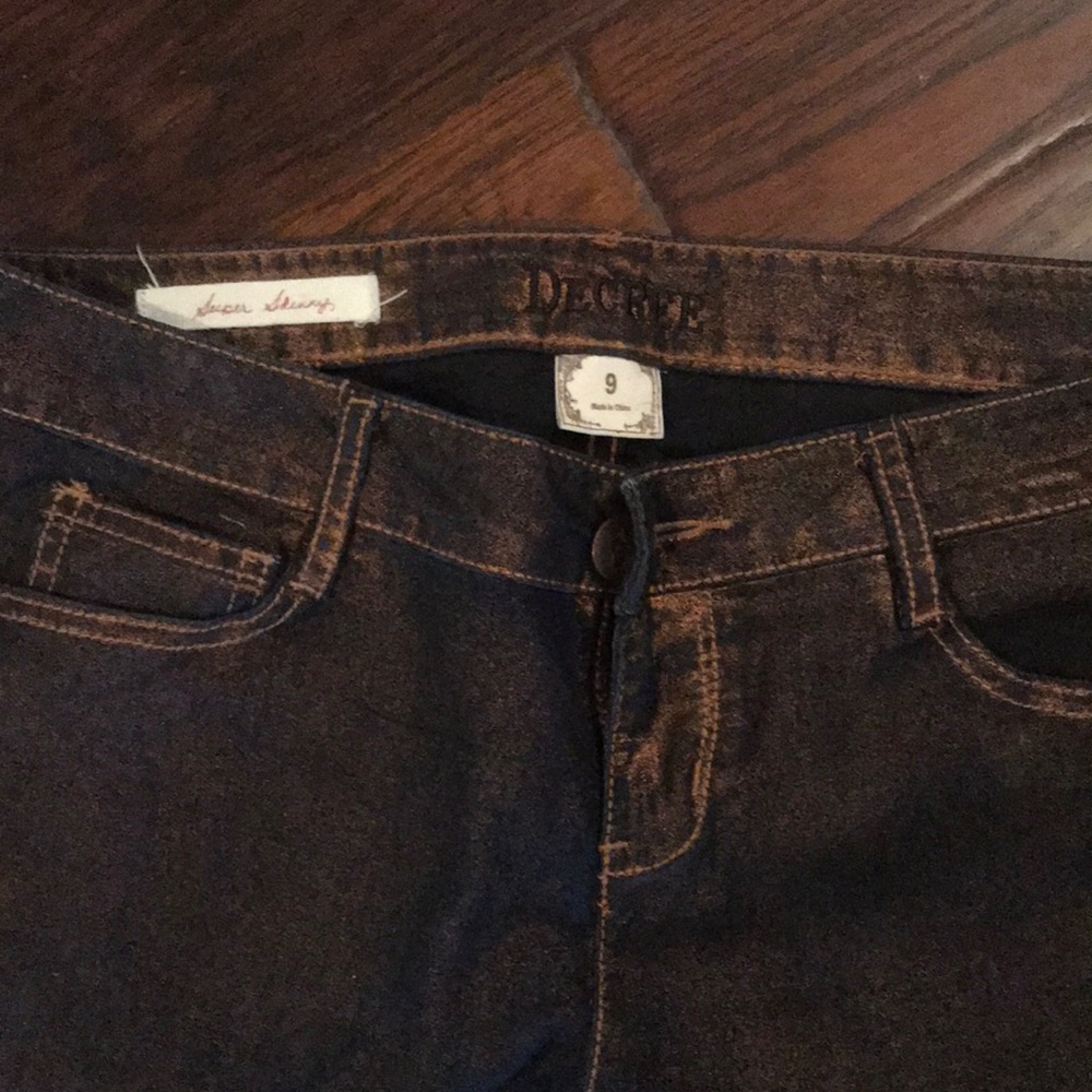 Decree super skinny black/copper pant jeans.